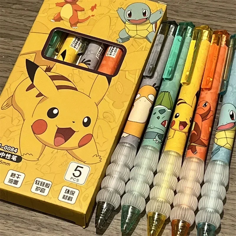 5pcs Pokémon Pikachu Gel Pens